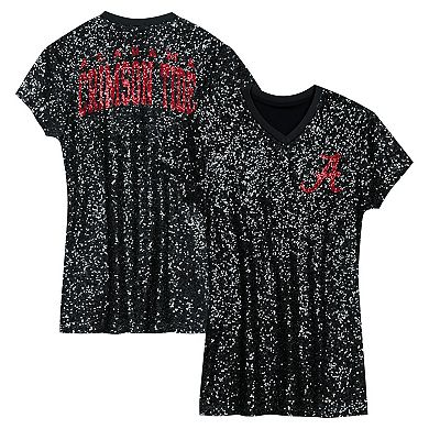 Preschool Black Alabama Crimson Tide Sequin V-Neck Dress