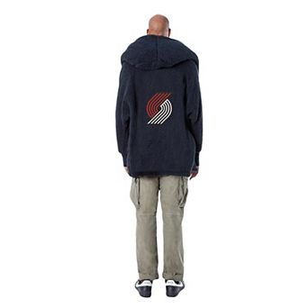 Unisex The Best Lounger in the World By Jill Martin Black Portland Trail Blazers Oversized Open-Front Hoodie Sweater