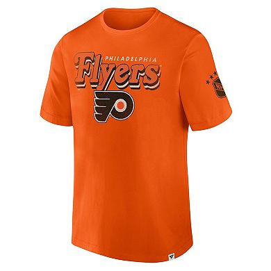 Men's Fanatics Orange Philadelphia Flyers Decades Collection Made To Last T-Shirt