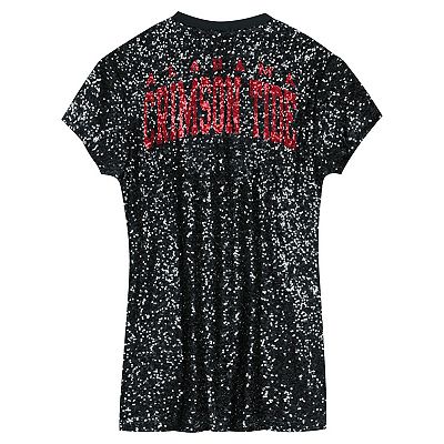 Girls Youth Black Alabama Crimson Tide Sequin V-Neck Dress