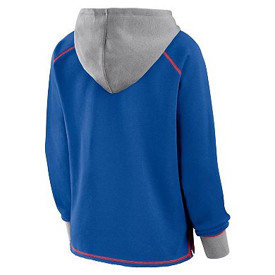 Women's Logo Athletic Royal Philadelphia 76ers Boom Pullover Hoodie