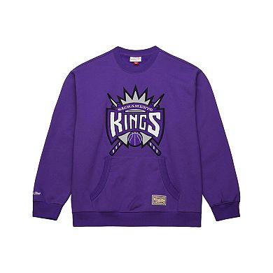 Men's Mitchell & Ness Purple Sacramento Kings Nights Pullover Sweatshirt