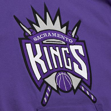 Men's Mitchell & Ness Purple Sacramento Kings Nights Pullover Sweatshirt