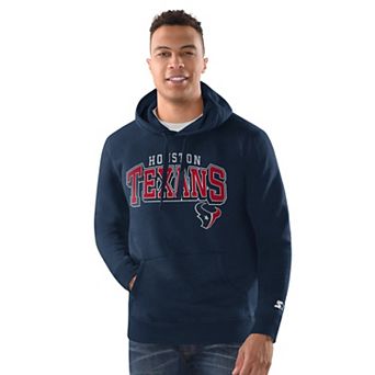 Men's Starter Navy Houston Texans Vintage Pullover Hoodie