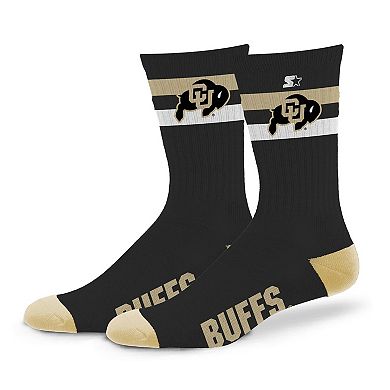 Unisex Starter Colorado Buffaloes Team Color Two-Stripe Crew Socks