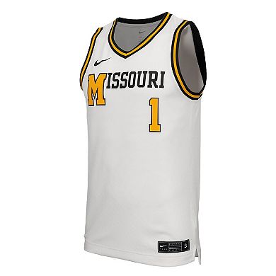Men's Nike White Missouri Tigers Retro Replica Basketball Jersey