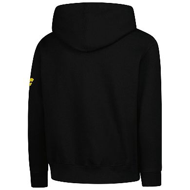 Youth Black Pittsburgh Penguins Authentic Pro Wordmark Fleece Pullover Hoodie