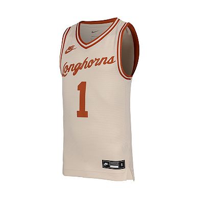 Youth Nike #1 Natural Texas Longhorns Retro Replica Basketball Jersey