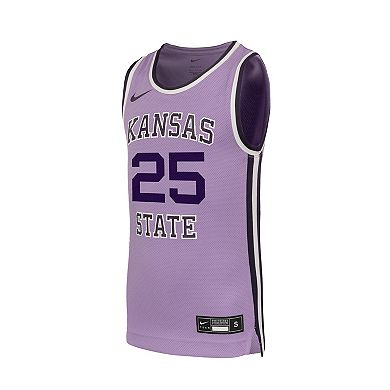 Youth Nike #25 Lavender Kansas State Wildcats Retro Replica Basketball Jersey