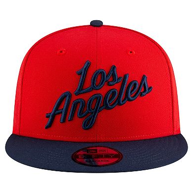 Men's New Era Red/Navy LA Clippers Jersey Hook Statement Edition 9FIFTY Snapback Hat