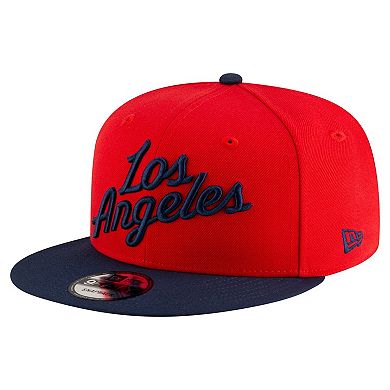 Men's New Era Red/Navy LA Clippers Jersey Hook Statement Edition 9FIFTY Snapback Hat