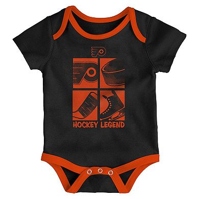 Newborn & Infant Philadelphia Flyers Legend Three-Piece Bodysuit Set