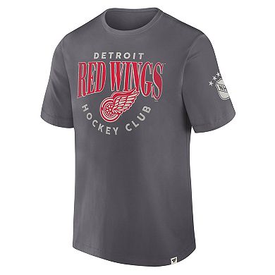 Men's Fanatics Gray Detroit Red Wings Decades Collection Made To Last T-Shirt