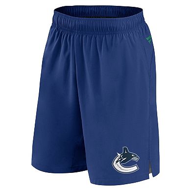 Men's Fanatics Blue Vancouver Canucks Authentic Pro Tech Shorts