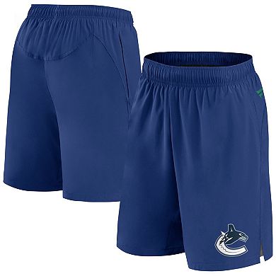 Men's Fanatics Blue Vancouver Canucks Authentic Pro Tech Shorts