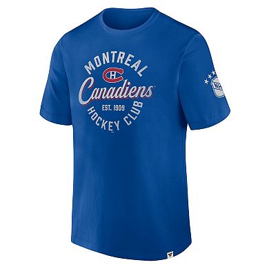 Men's Fanatics Royal Montreal Canadiens Decades Collection Made To Last T-Shirt