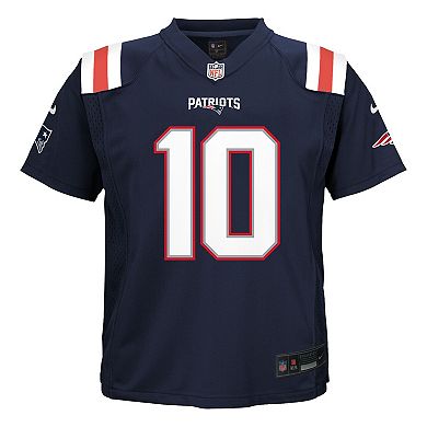 Toddler Nike Drake Maye Navy New England Patriots Game Jersey