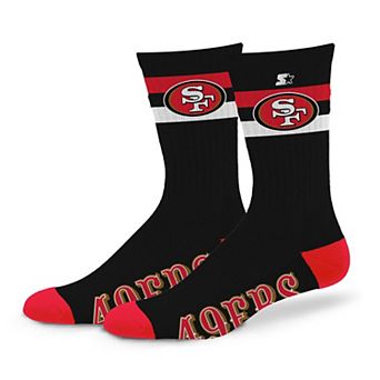 Unisex Starter San Francisco 49ers Team Color Two-Stripe Crew Socks