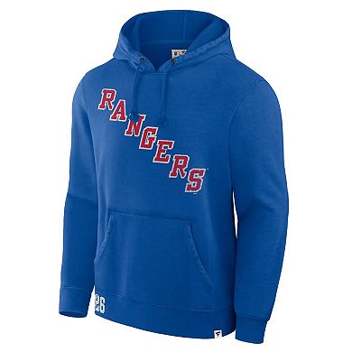 Men's Fanatics Blue New York Rangers Decades Collection Tradition Hoodie