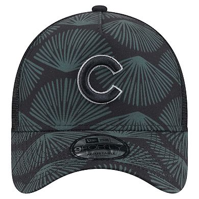 Men's New Era Black Chicago Cubs 9FORTY A-Frame Trucker Adjustable Hat