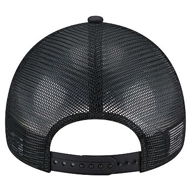 Men's New Era Black Chicago Cubs 9FORTY A-Frame Trucker Adjustable Hat