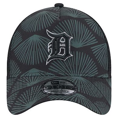 Men's New Era Black Detroit Tigers 9FORTY A-Frame Trucker Adjustable Hat