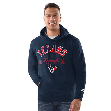 Men's Starter Navy Houston Texans Pullover Hoodie