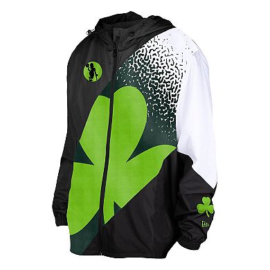 Men's New Era Black Boston Celtics 2024/25 City Edition Full-Zip Windbreaker Jacket
