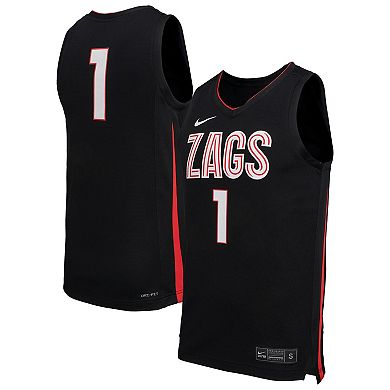 Men's Nike Black Gonzaga Bulldogs Replica Basketball Jersey