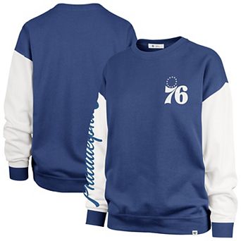 Women's '47 Royal Philadelphia 76ers Plus Size Oversized Rise Andie Pullover Sweatshirt