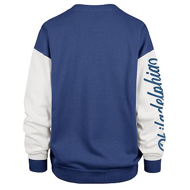Women's '47 Royal Philadelphia 76ers Plus Size Oversized Rise Andie Pullover Sweatshirt