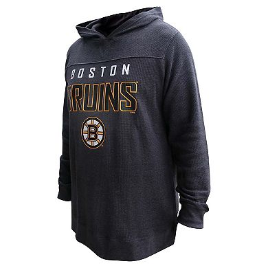 Women's Profile David Pastrnak Black Boston Bruins Plus Size Name & Number Thermal Pullover Hoodie