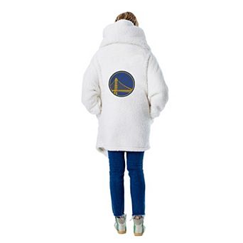 Unisex The Best Lounger in the World By Jill Martin Cream Golden State Warriors Oversized Open-Front Hoodie Sweater