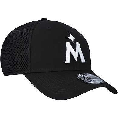 Men's New Era Minnesota Twins Evergreen Black & White Neo 39THIRTY Flex Hat