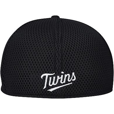 Men's New Era Minnesota Twins Evergreen Black & White Neo 39THIRTY Flex Hat