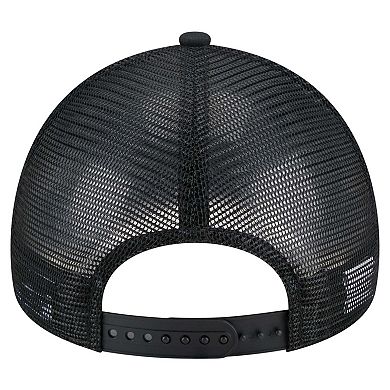 Men's New Era Black Cincinnati Reds 9FORTY A-Frame Trucker Adjustable Hat