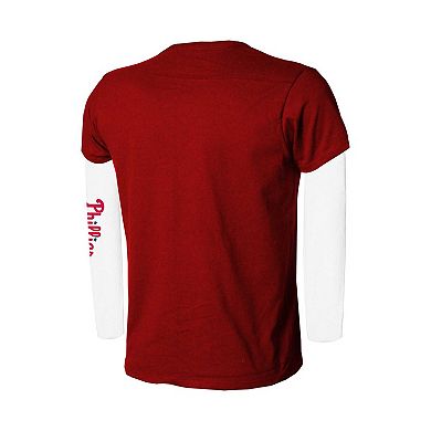 Youth Stitches Red/White Philadelphia Phillies Combo T-Shirt Set