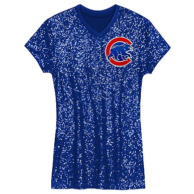 Girls Preschool Royal Chicago Cubs Sequin V-Neck Dress