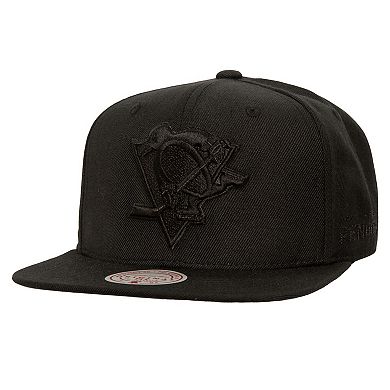 Men's Mitchell & Ness Black Pittsburgh Penguins Soul Strike Pearl Tonal Snapback Hat