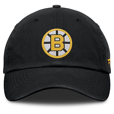 Men's Fanatics Black Boston Bruins Decades Collection Adjustable Hat