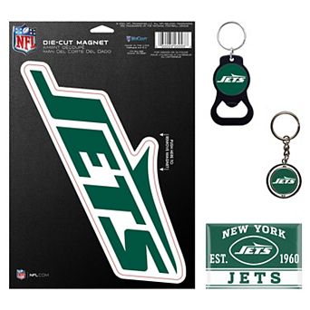 WinCraft New York Jets 4-Pack Key Rings and Magnets Set