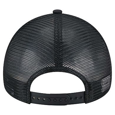 Men's New Era Black Houston Astros 9FORTY A-Frame Trucker Adjustable Hat