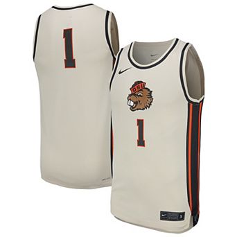 Men's Nike Natural Oregon State Beavers Replica Basketball Jersey