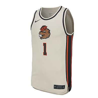 Men's Nike Natural Oregon State Beavers Replica Basketball Jersey