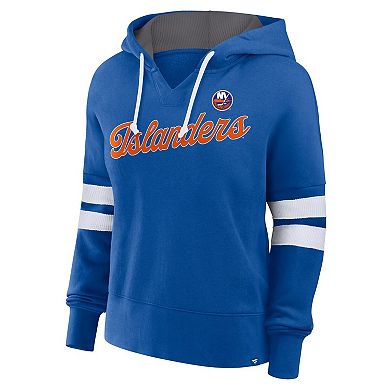 Women's Fanatics Royal New York Islanders Seize Fleece Pullover Hoodie