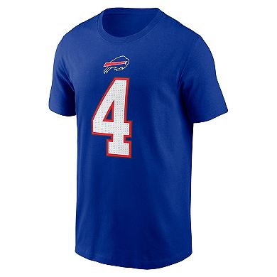 Men's Nike James Cook Royal Buffalo Bills Name & Number T-Shirt