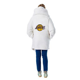 Unisex The Best Lounger in the World By Jill Martin Cream Los Angeles Lakers Oversized Open-Front Hoodie Sweater
