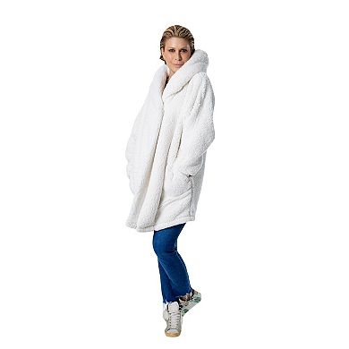 Unisex The Best Lounger in the World By Jill Martin Cream Los Angeles Lakers Oversized Open-Front Hoodie Sweater