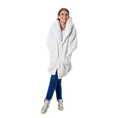 Unisex The Best Lounger in the World By Jill Martin Cream Los Angeles Lakers Oversized Open-Front Hoodie Sweater