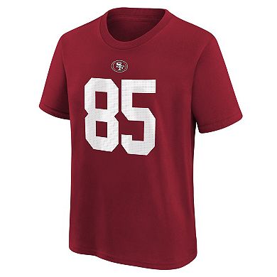 Youth Nike George Kittle Scarlet San Francisco 49ers Player Name & Number T-Shirt